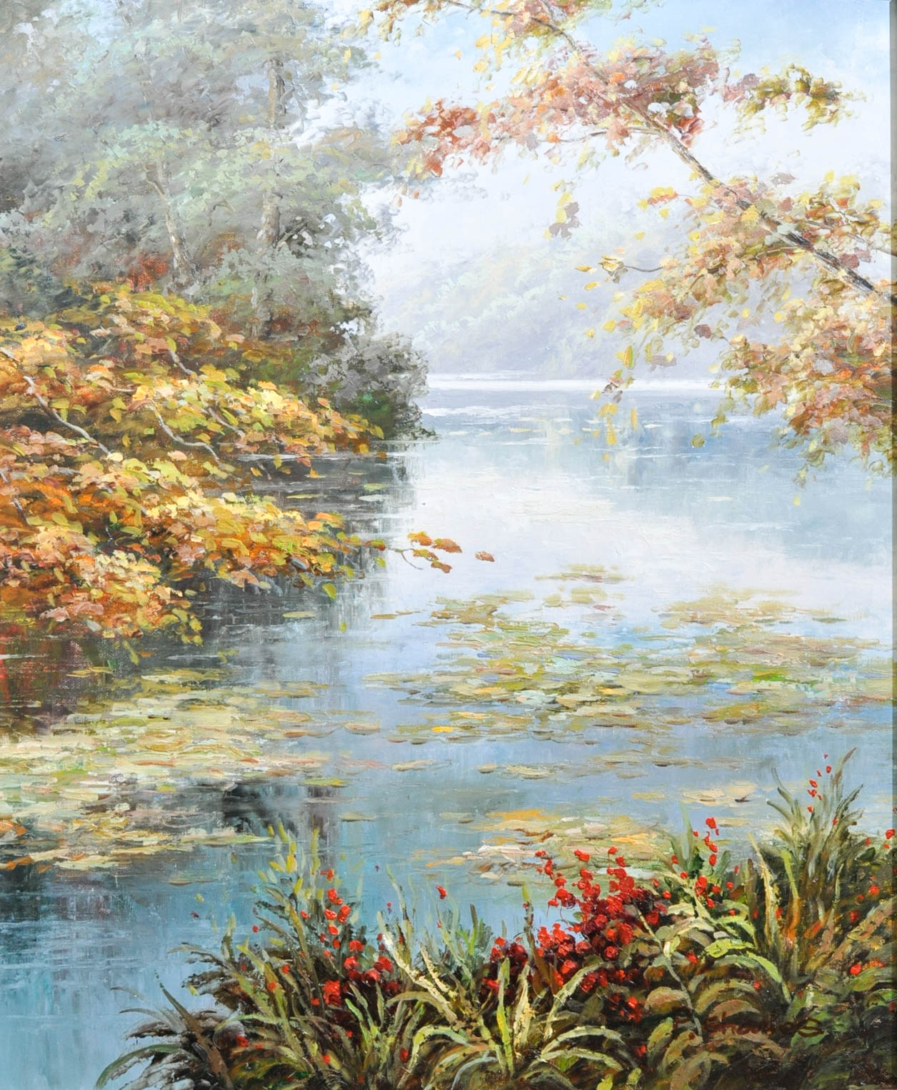 Framed Original Oil Painting by P. Charles