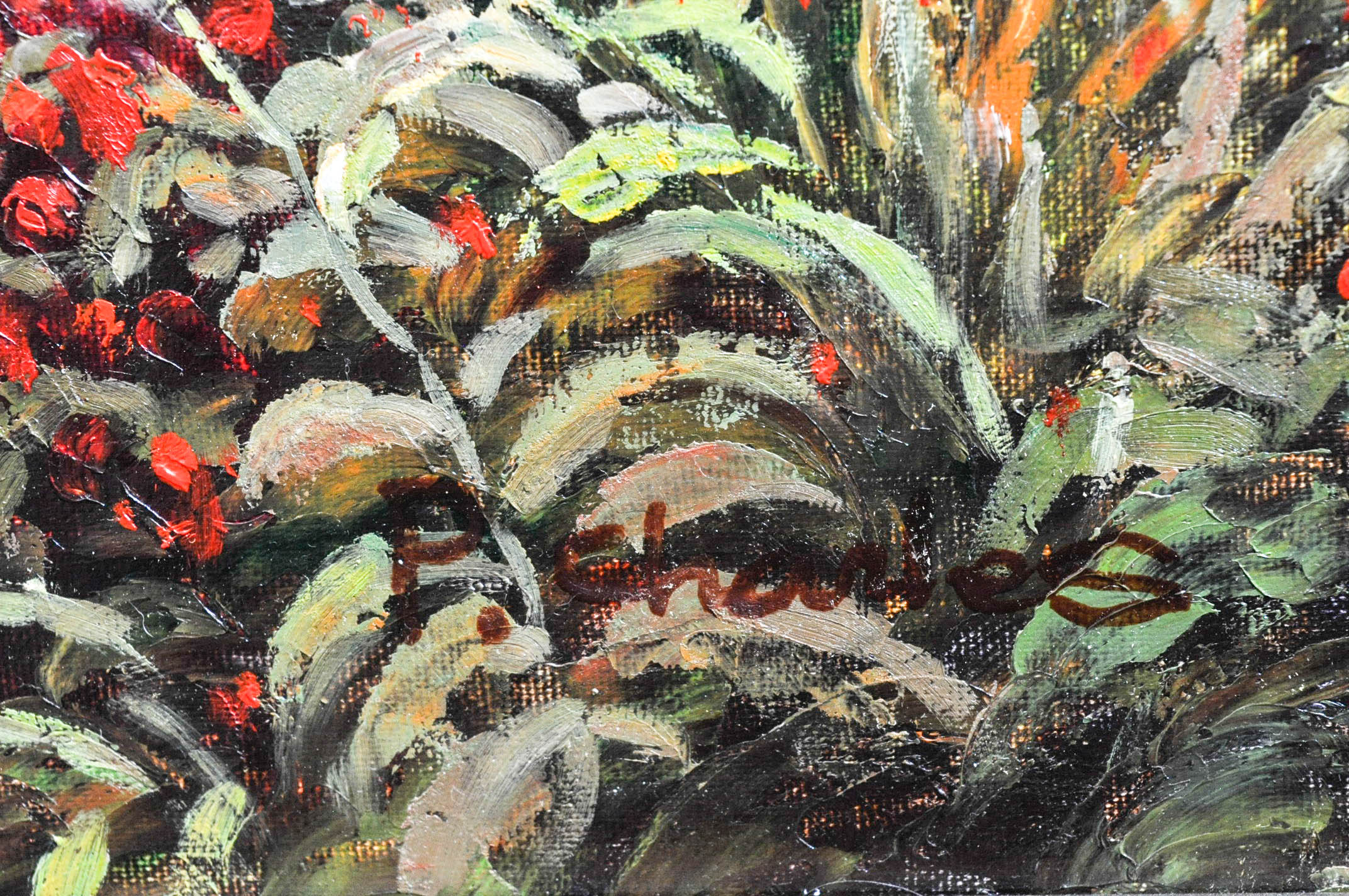 Framed Original Oil Painting by P. Charles