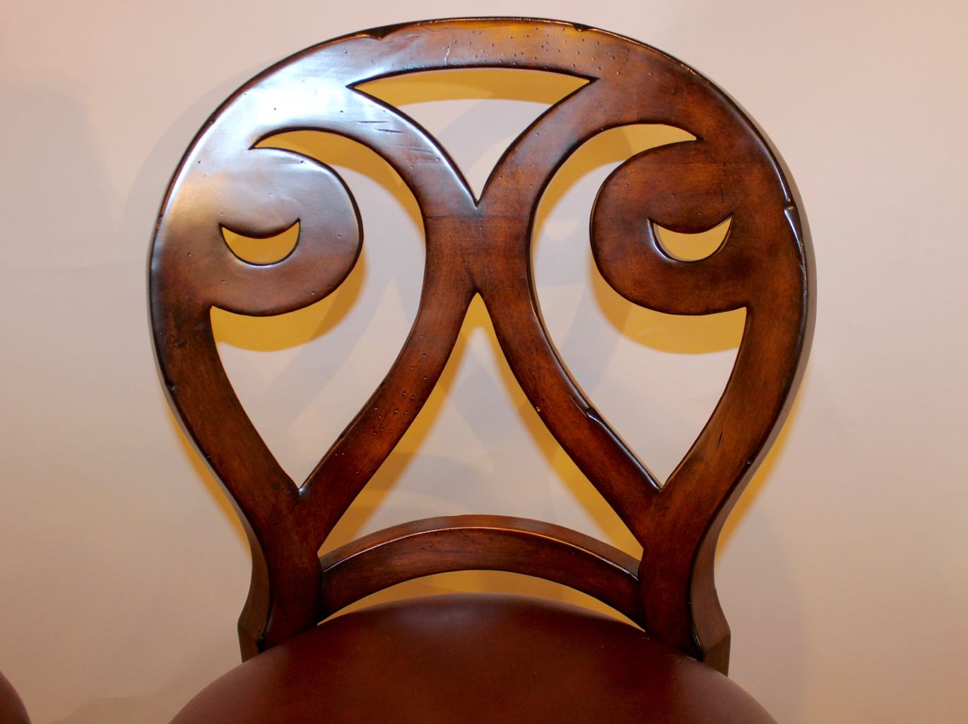 Five Artistica "Marquess" Leather Seat Swivel Barstools