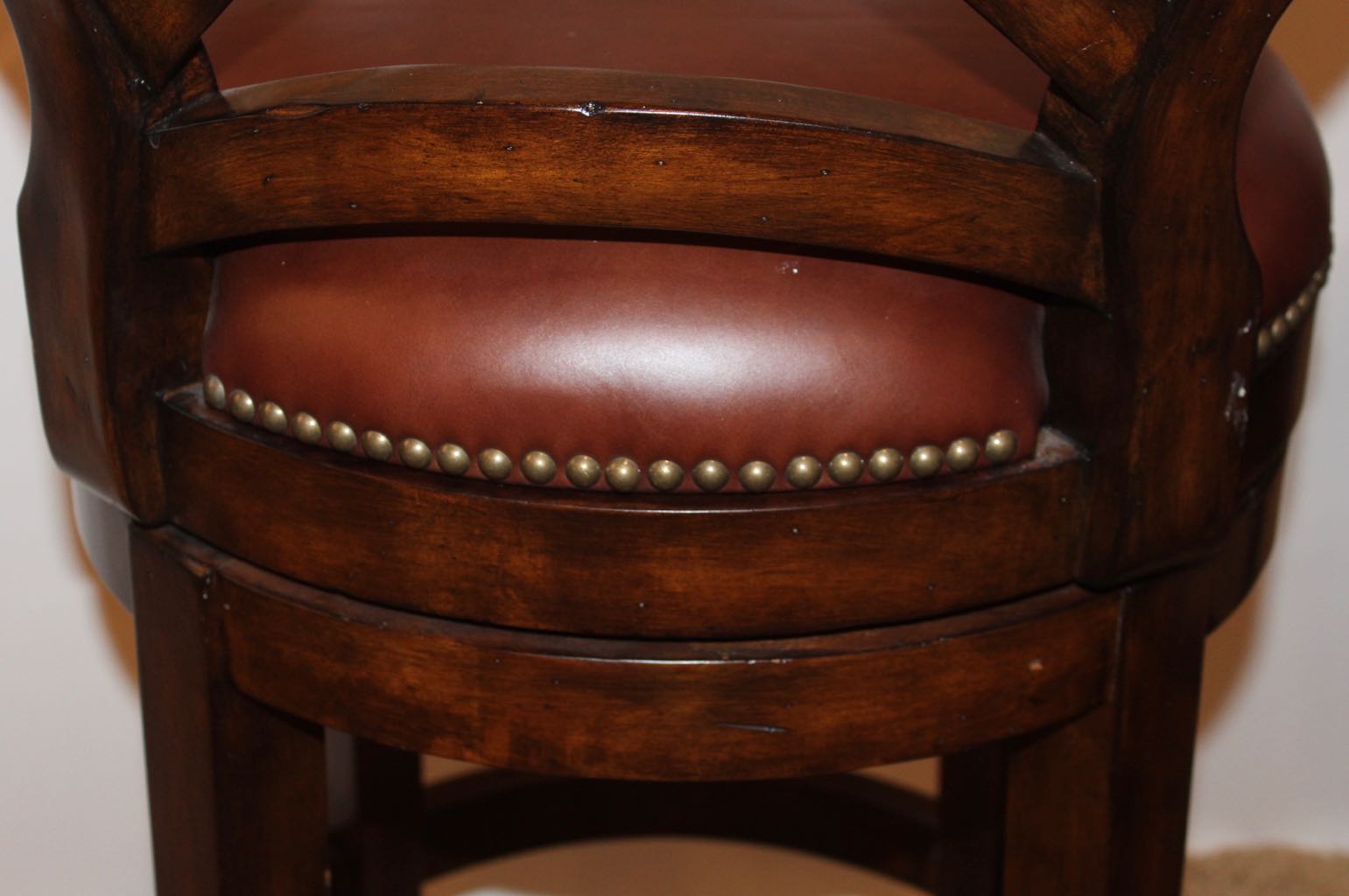 Five Artistica "Marquess" Leather Seat Swivel Barstools