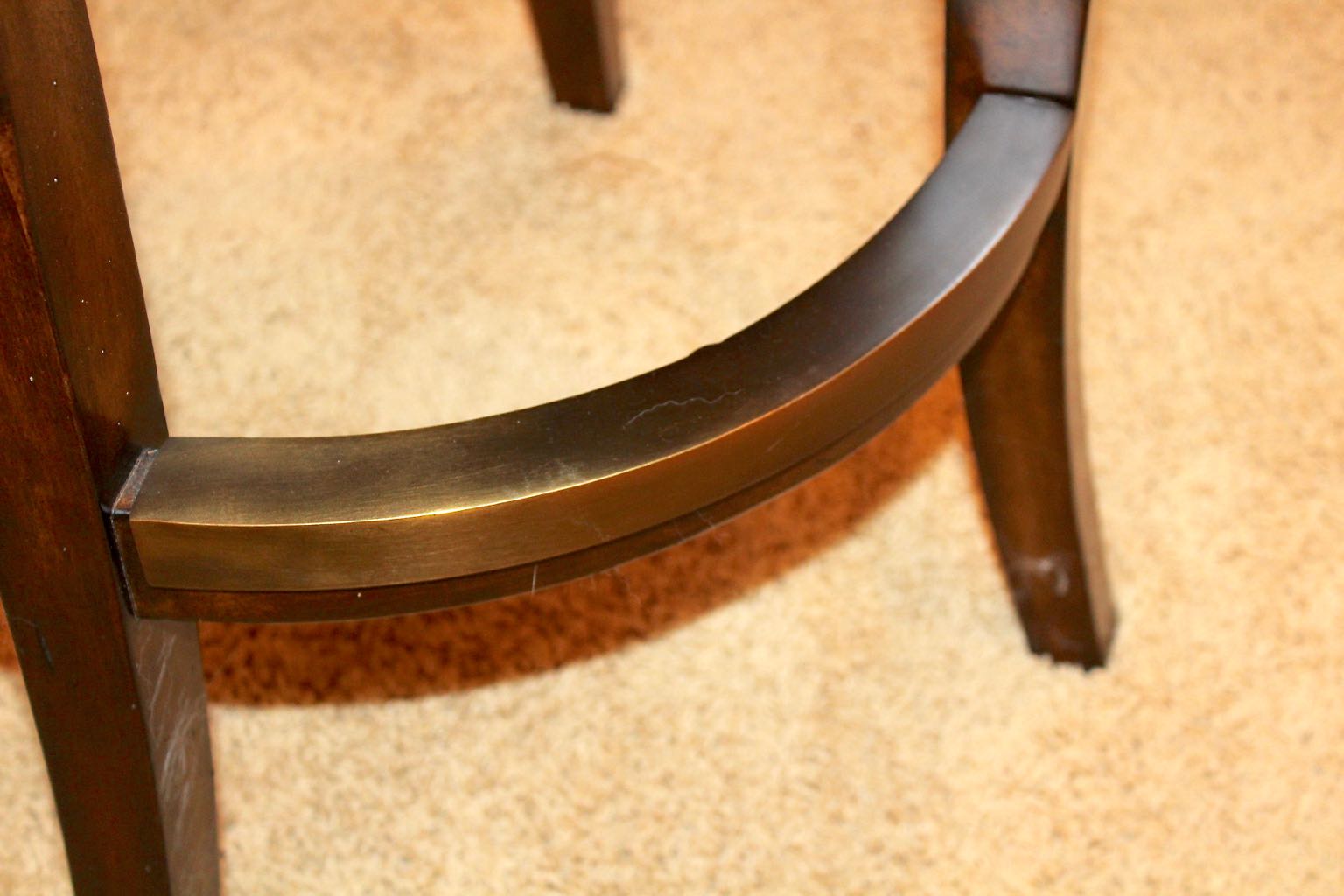 Five Artistica "Marquess" Leather Seat Swivel Barstools