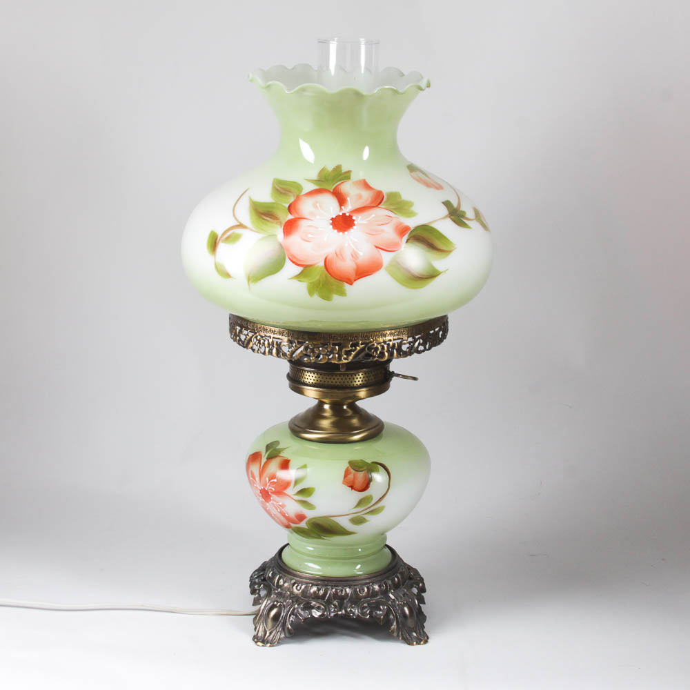 Hand-Painted Faux Gas Table Lamp