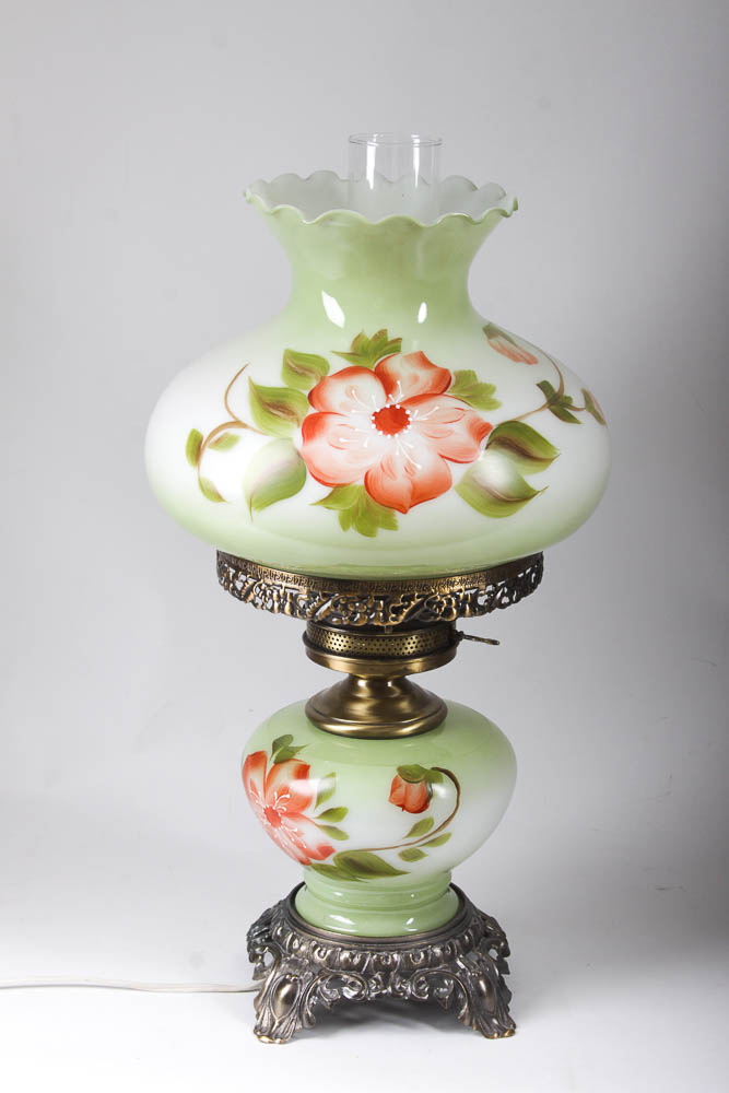 Hand-Painted Faux Gas Table Lamp