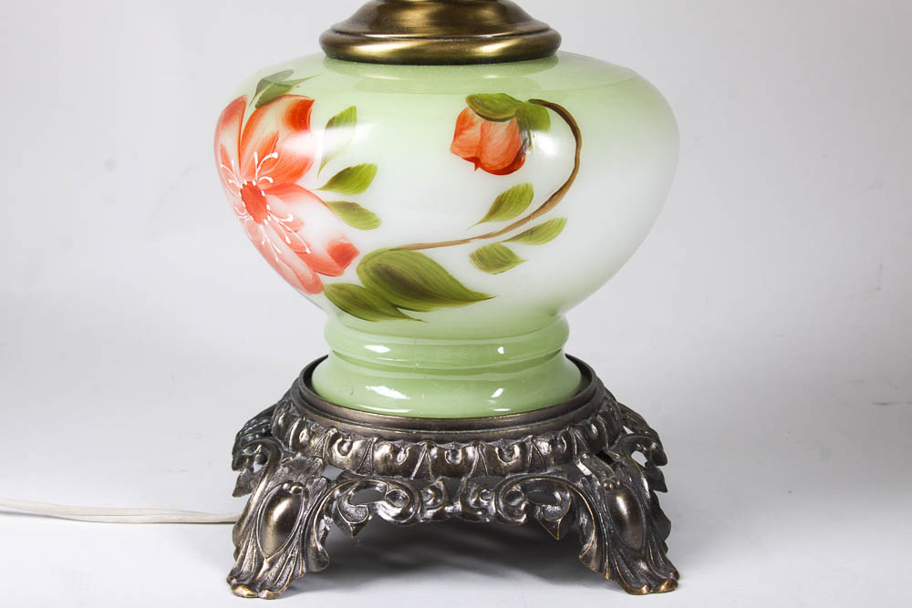 Hand-Painted Faux Gas Table Lamp