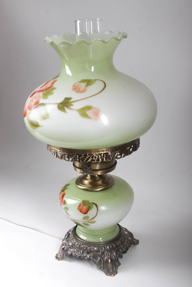 Hand-Painted Faux Gas Table Lamp