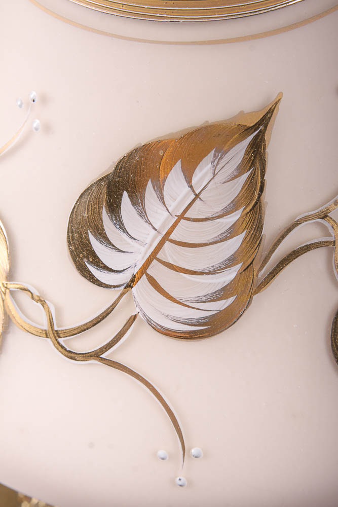 Vintage Painted Glass Lamp