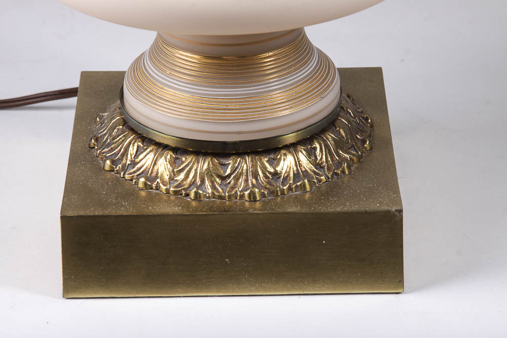 Vintage Painted Glass Lamp