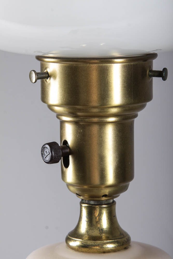 Vintage Painted Glass Lamp
