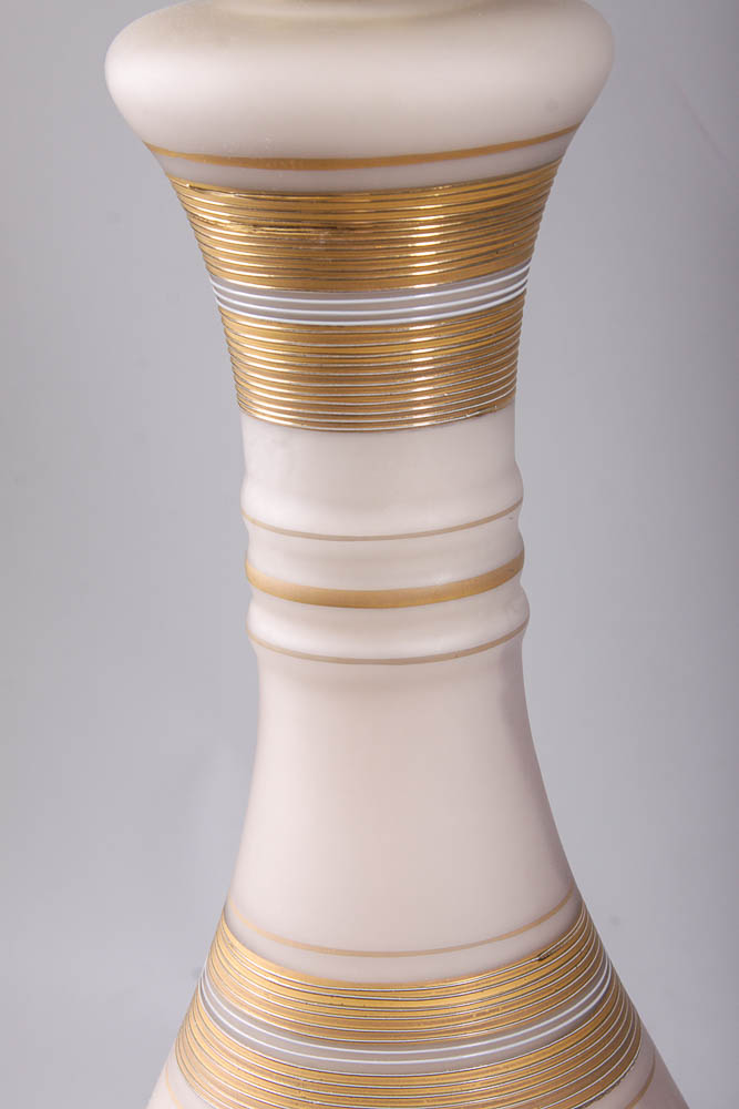 Vintage Painted Glass Lamp