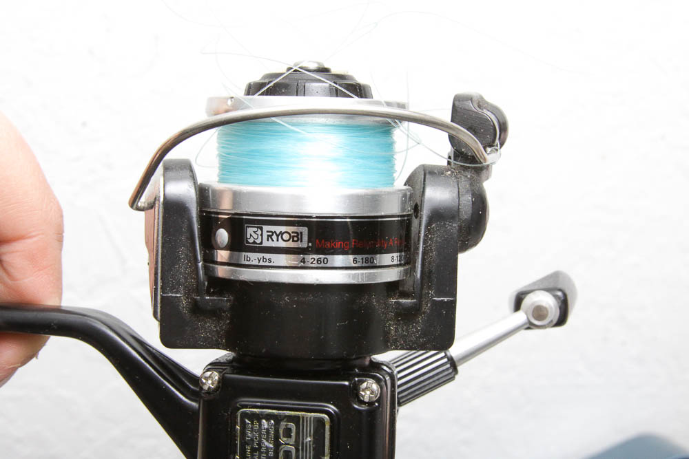Fishing Reels with Tackle Box and Supplies