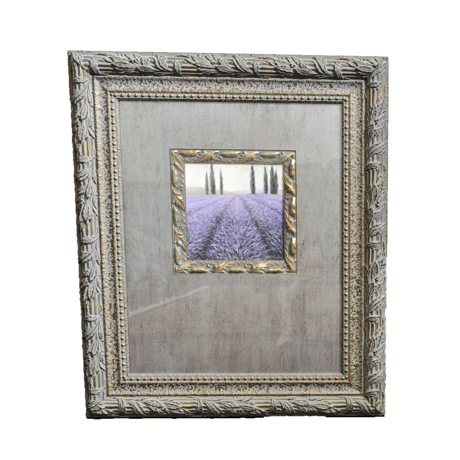 Pair of Offset Lithographs of Lavender Fields