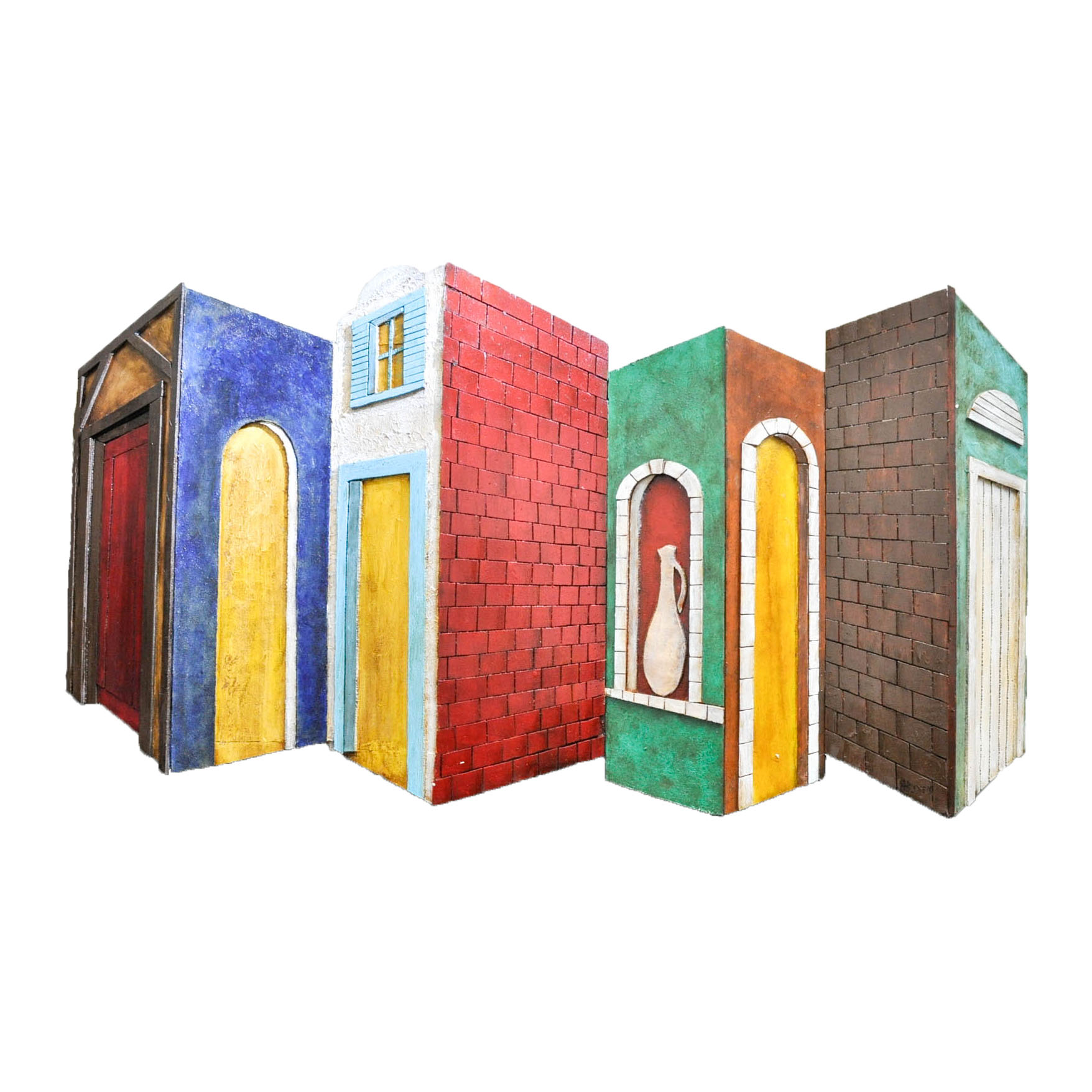 Decorative "Storefront" 3D Wooden Wall Hanging