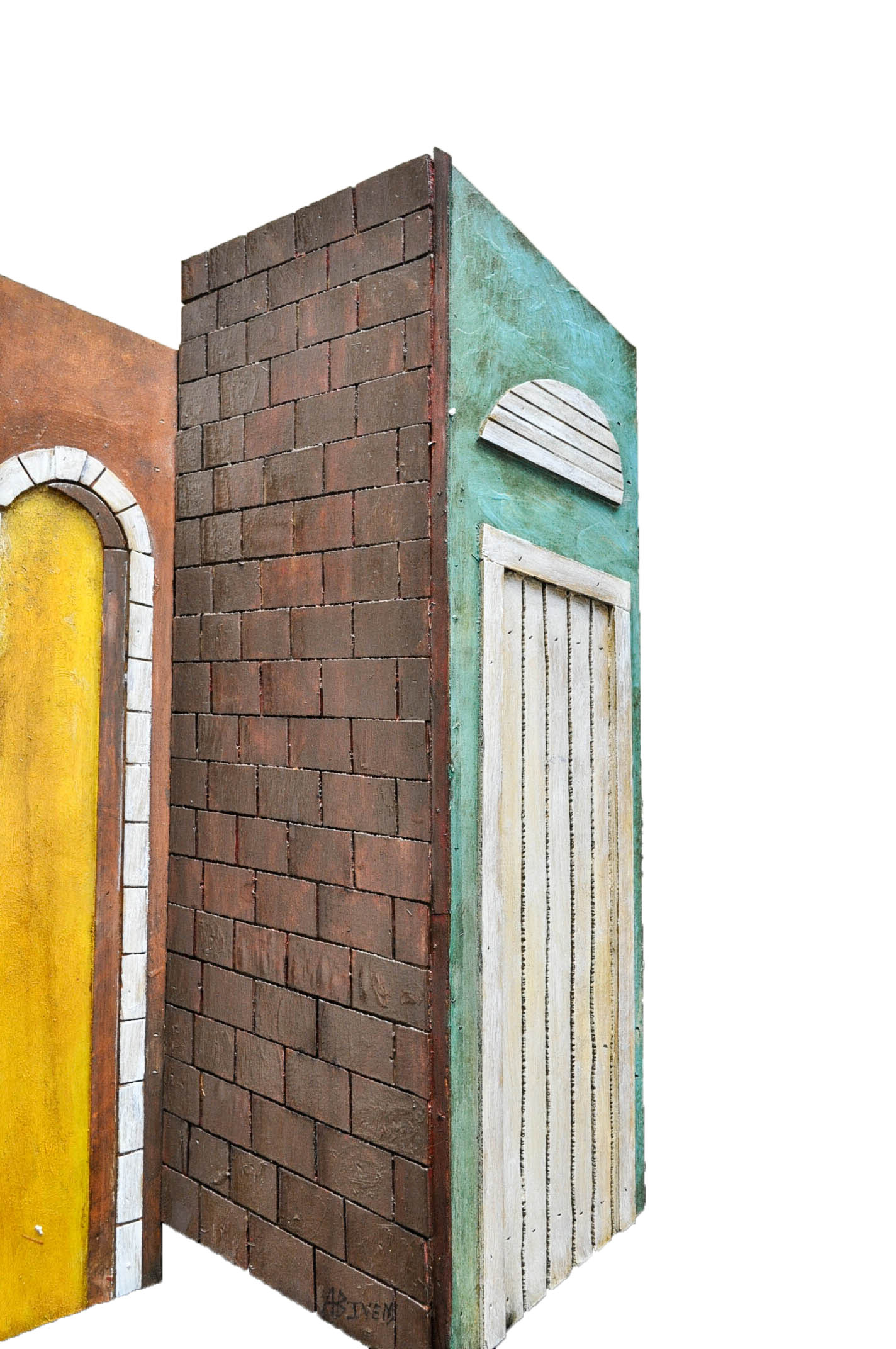 Decorative "Storefront" 3D Wooden Wall Hanging