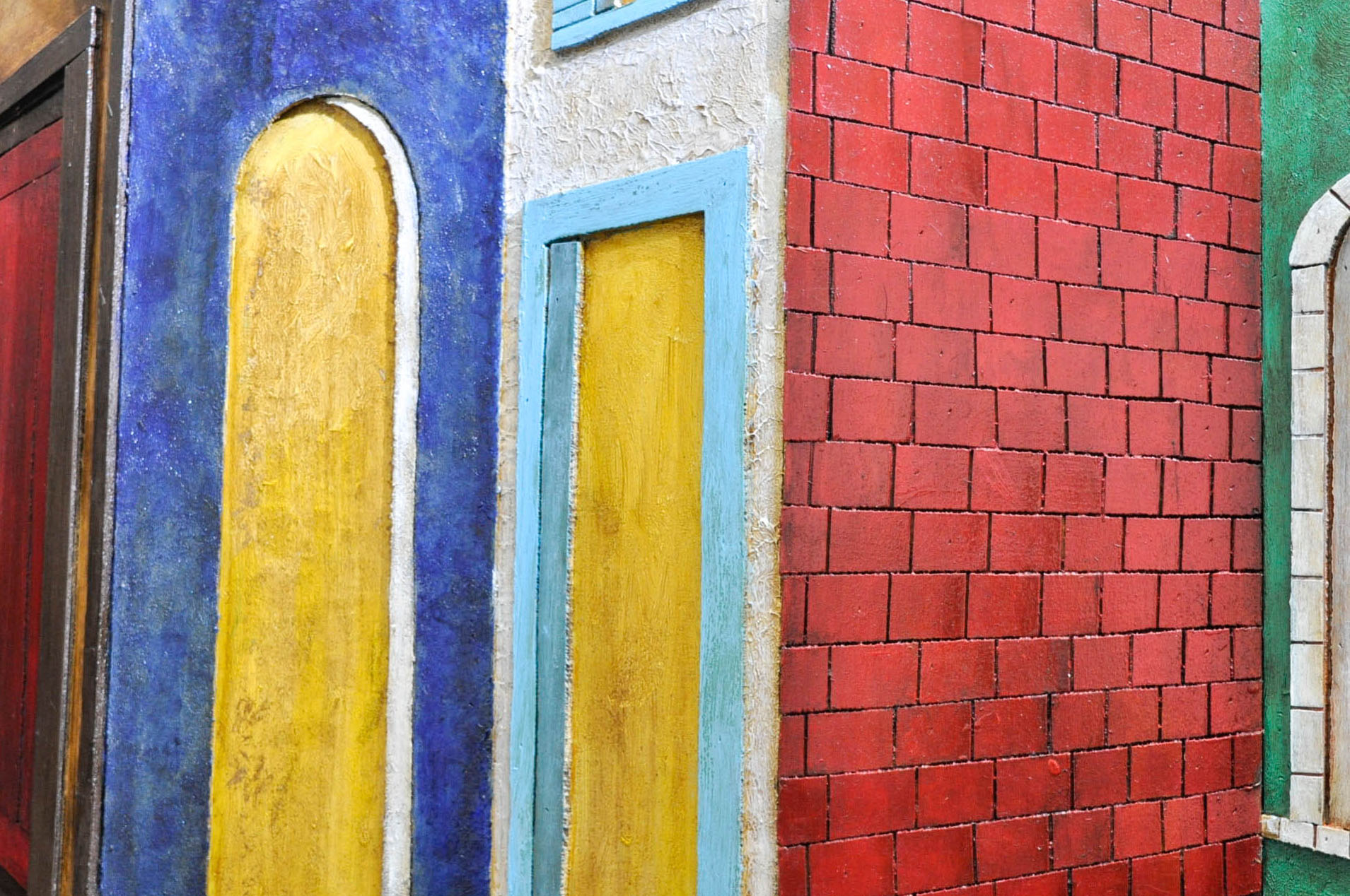 Decorative "Storefront" 3D Wooden Wall Hanging