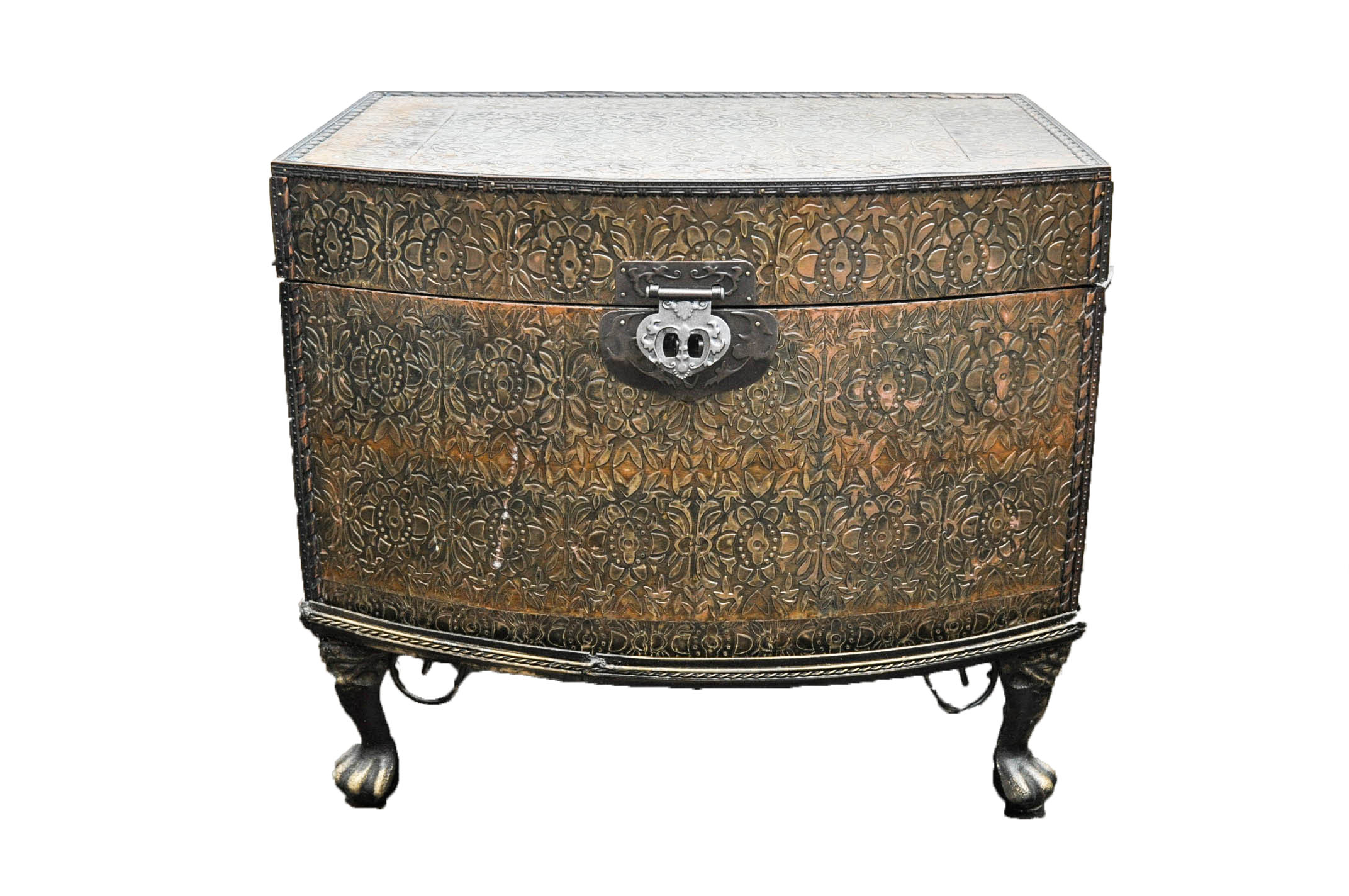 Set of Embossed Copper Tone Trunks