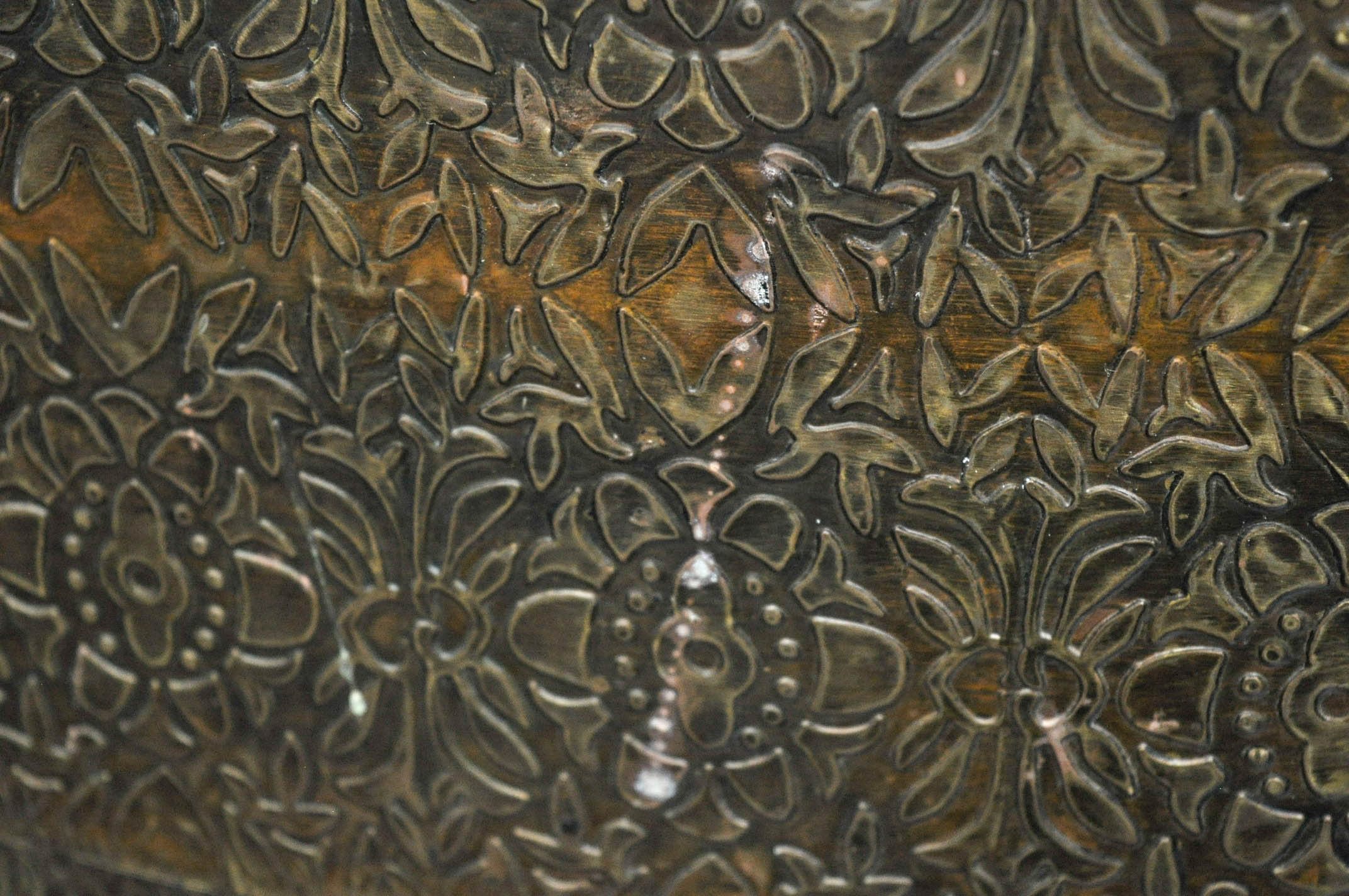 Set of Embossed Copper Tone Trunks