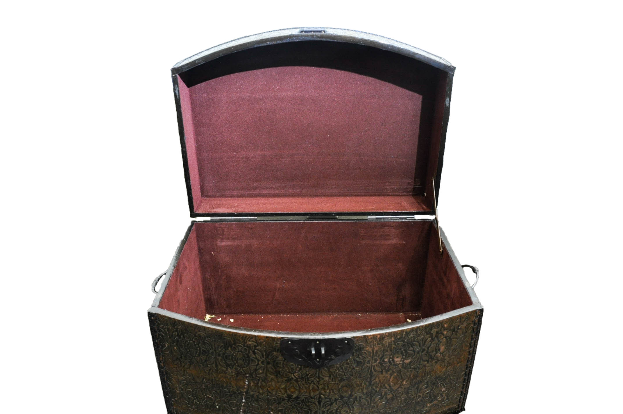 Set of Embossed Copper Tone Trunks