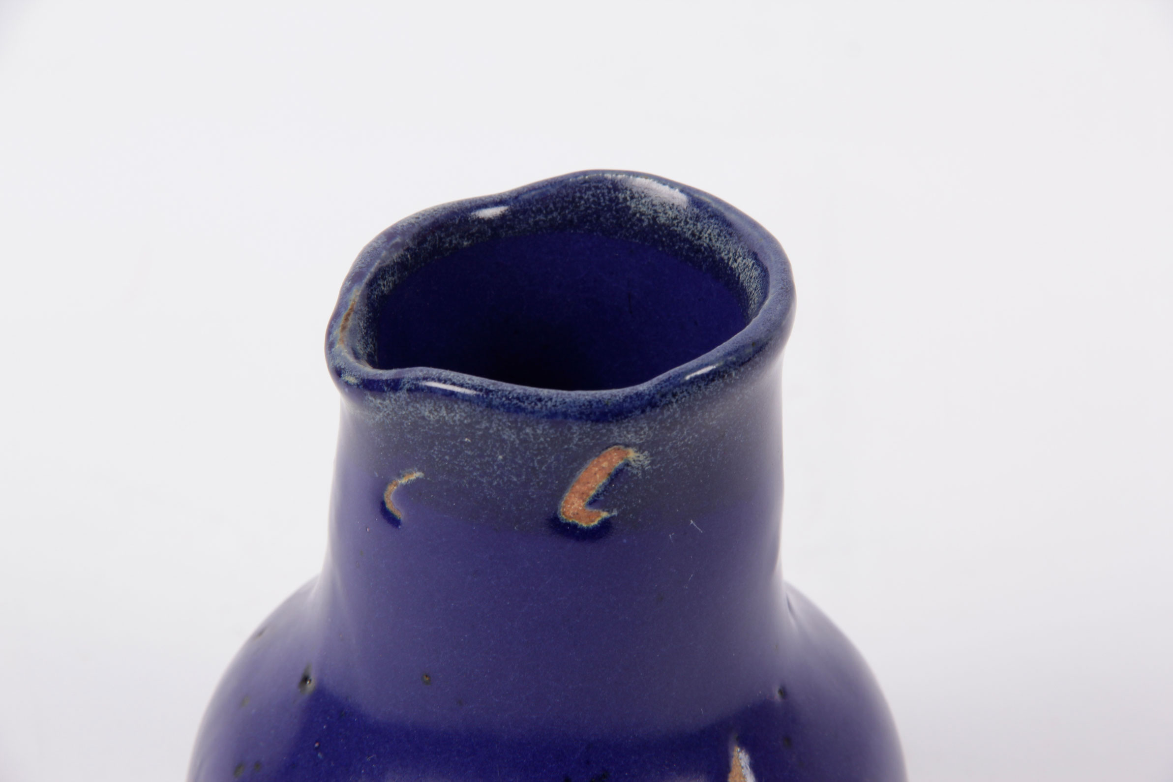 Hand Made Blue Ceramic Vase