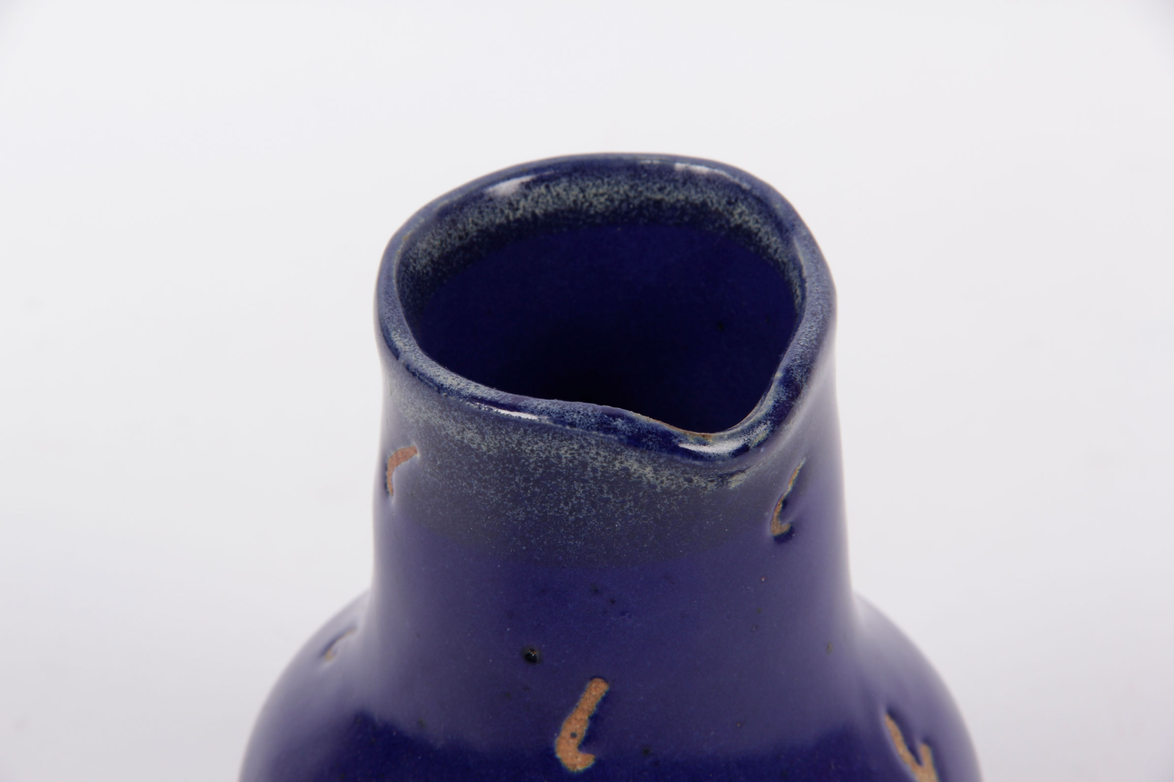 Hand Made Blue Ceramic Vase