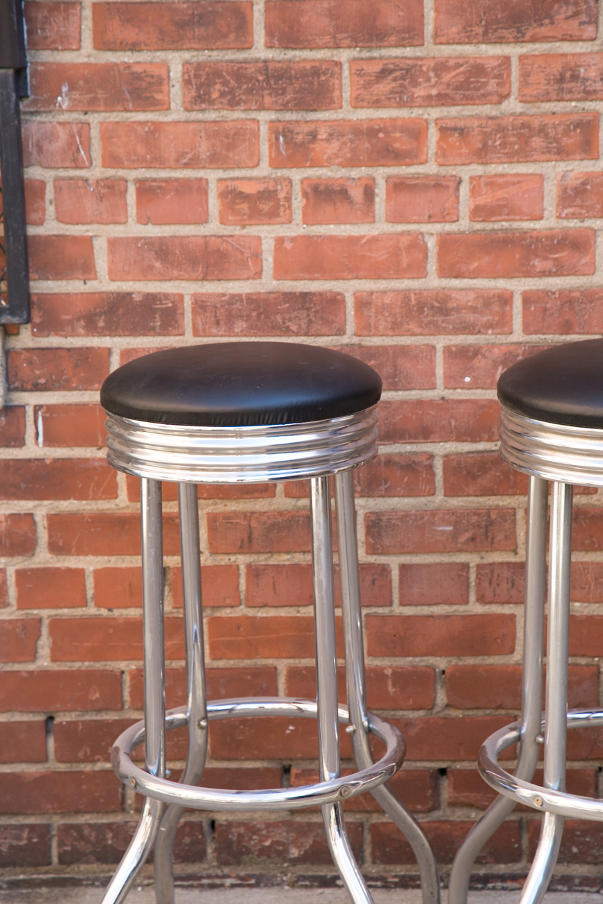 Pair Of Industrial Style Bar Stools