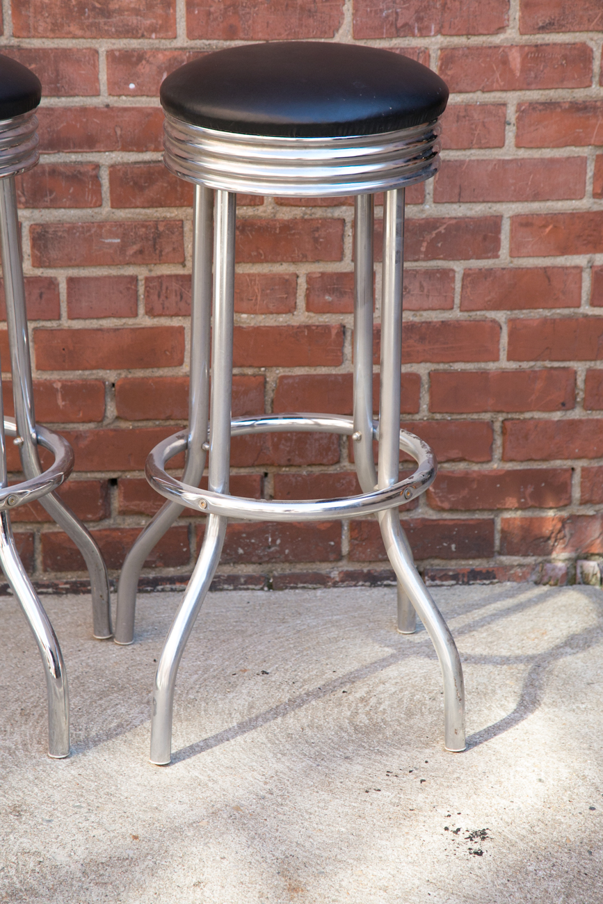 Pair Of Industrial Style Bar Stools