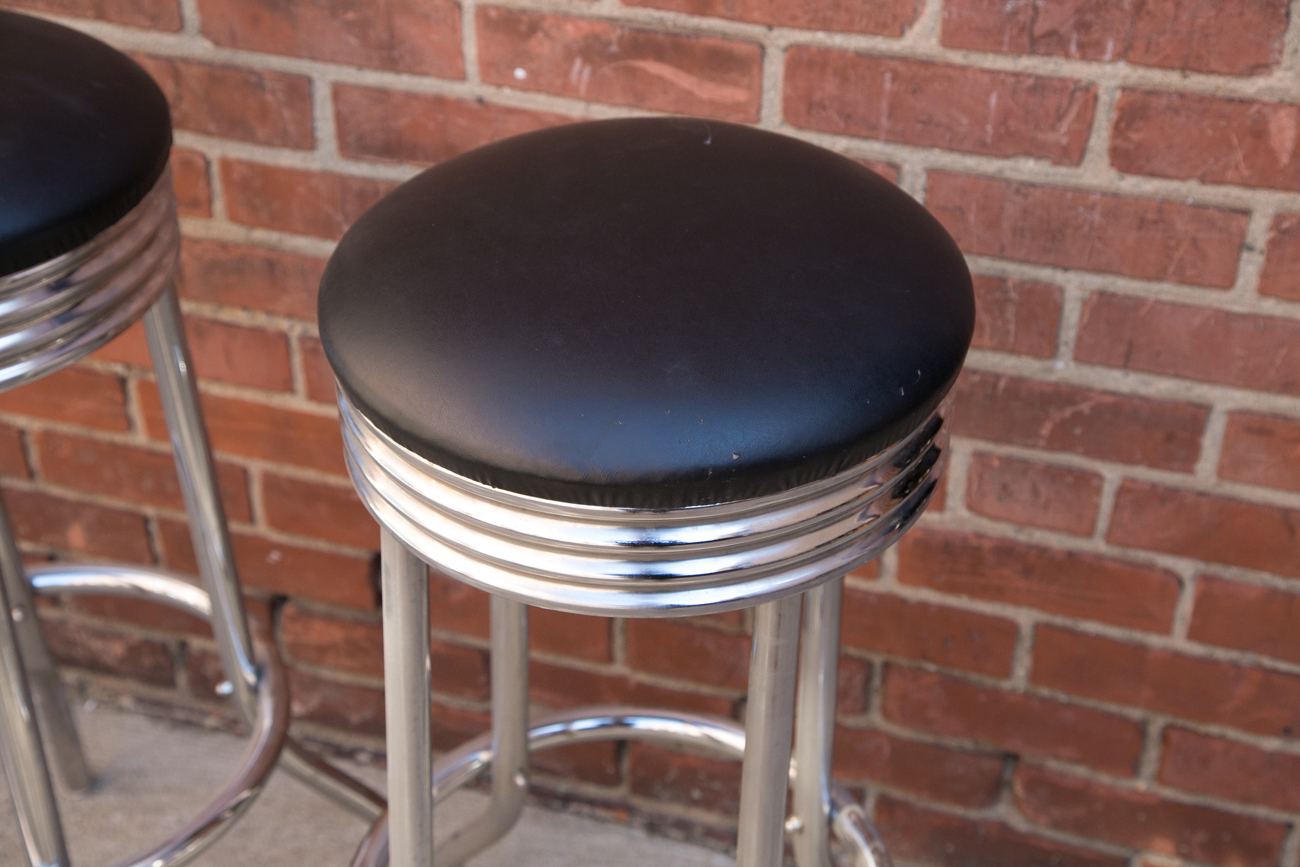 Pair Of Industrial Style Bar Stools