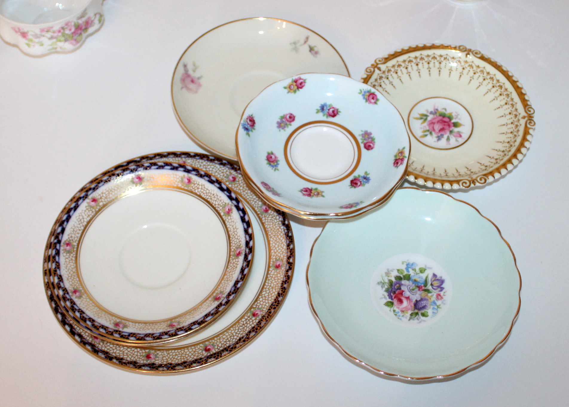 Assortment of Vintage and Antique Mismatched China