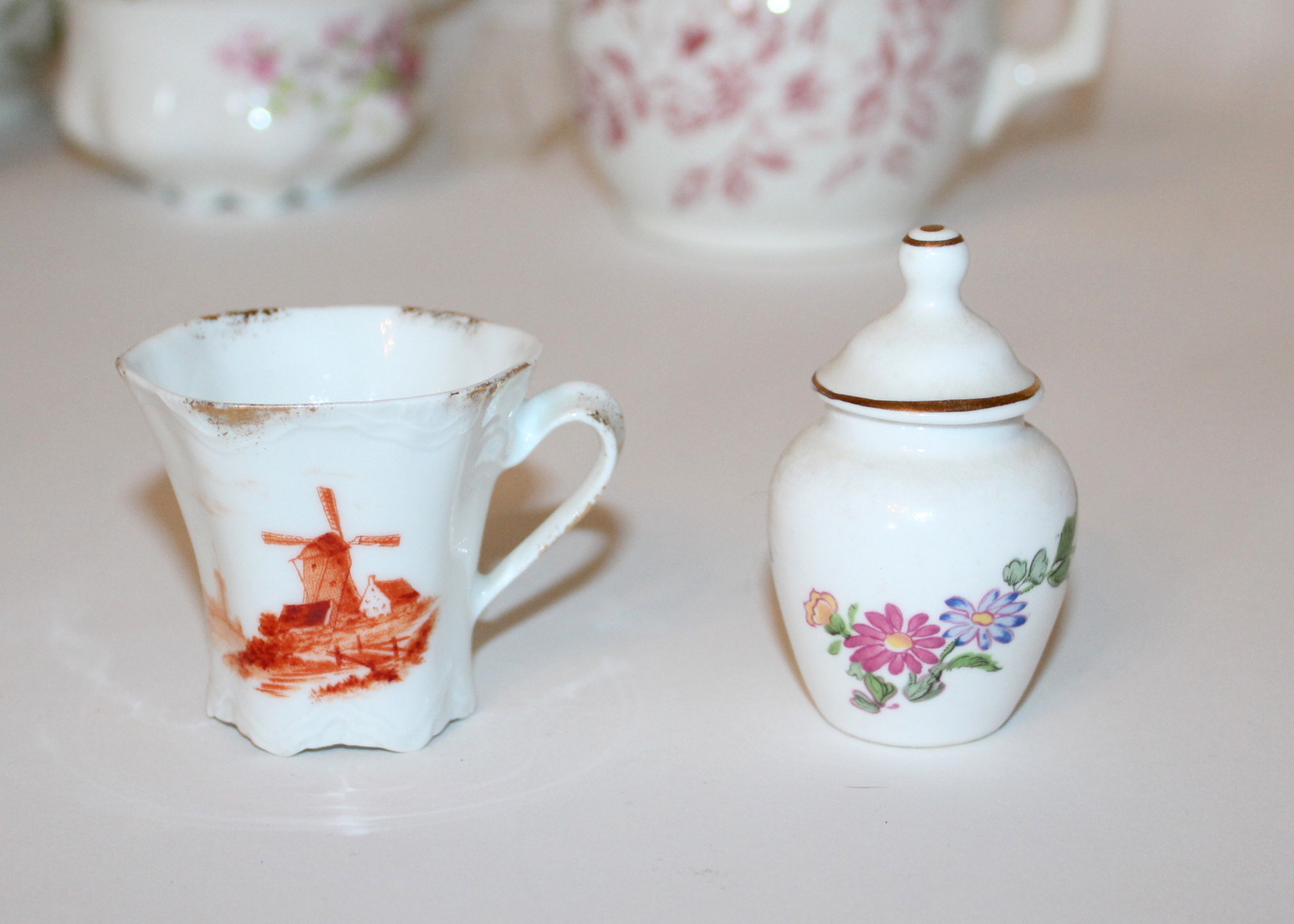 Assortment of Vintage and Antique Mismatched China