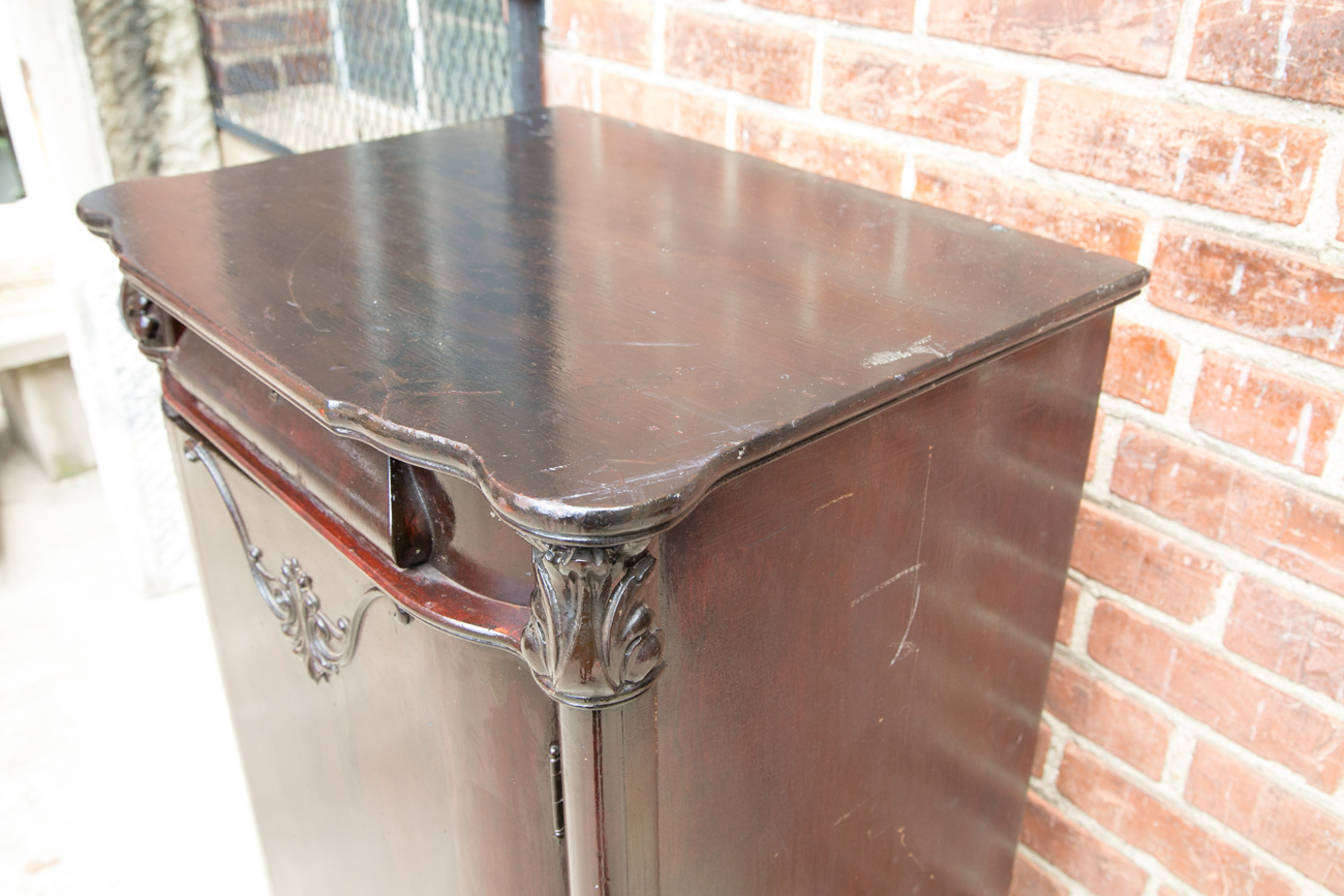 Vintage Wooden Sheet Music Cabinet