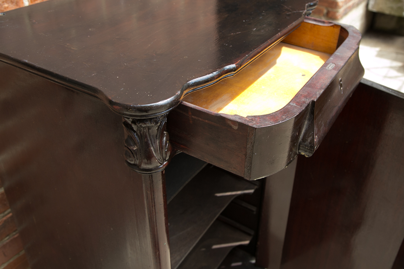 Vintage Wooden Sheet Music Cabinet