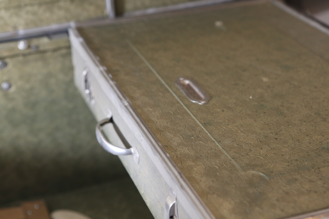 Spaulding Genuine Vulcanized  Fibre Steamer Trunk Vintage