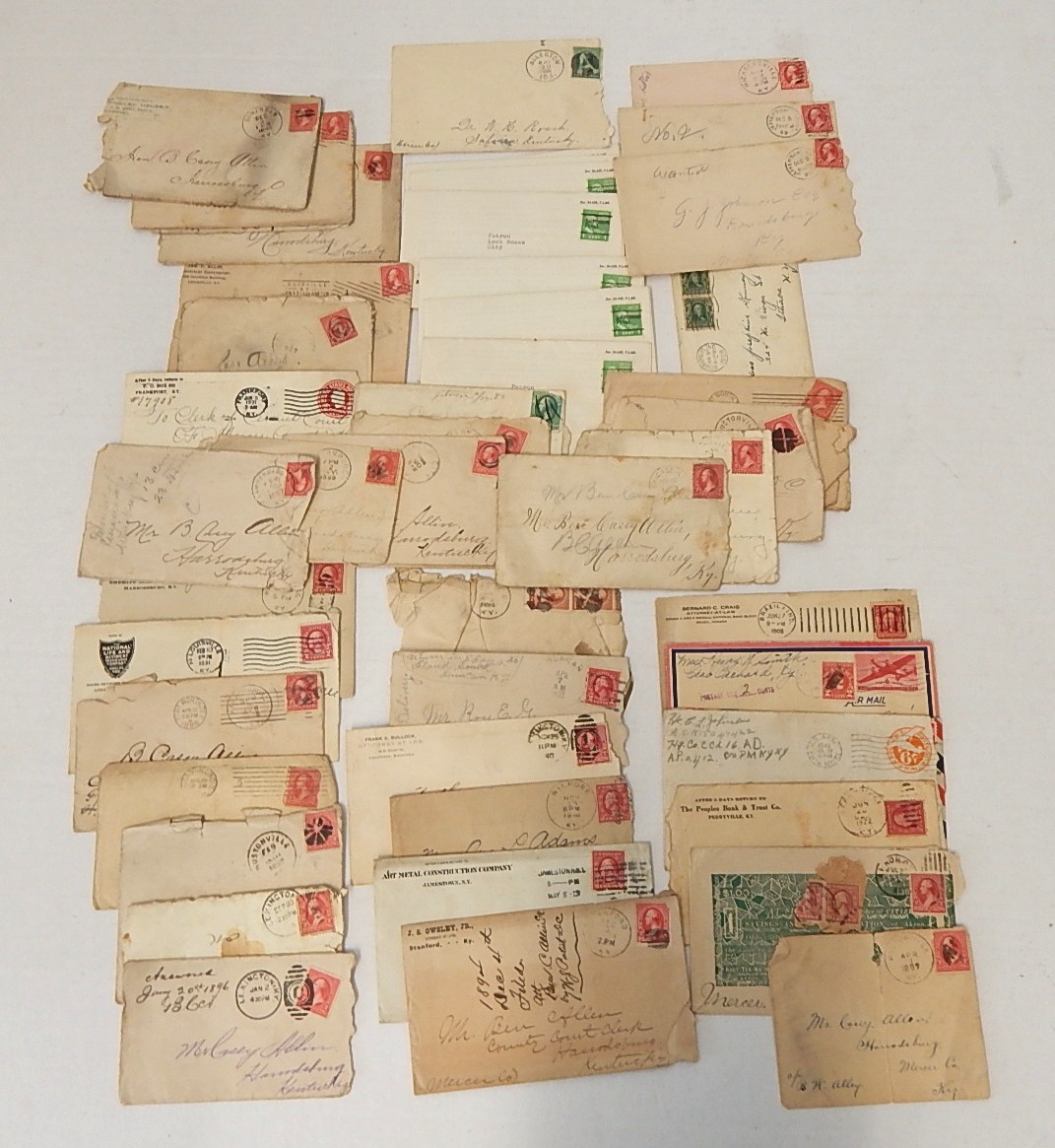 1800s and 1900s Envelopes with Posted Stamps
