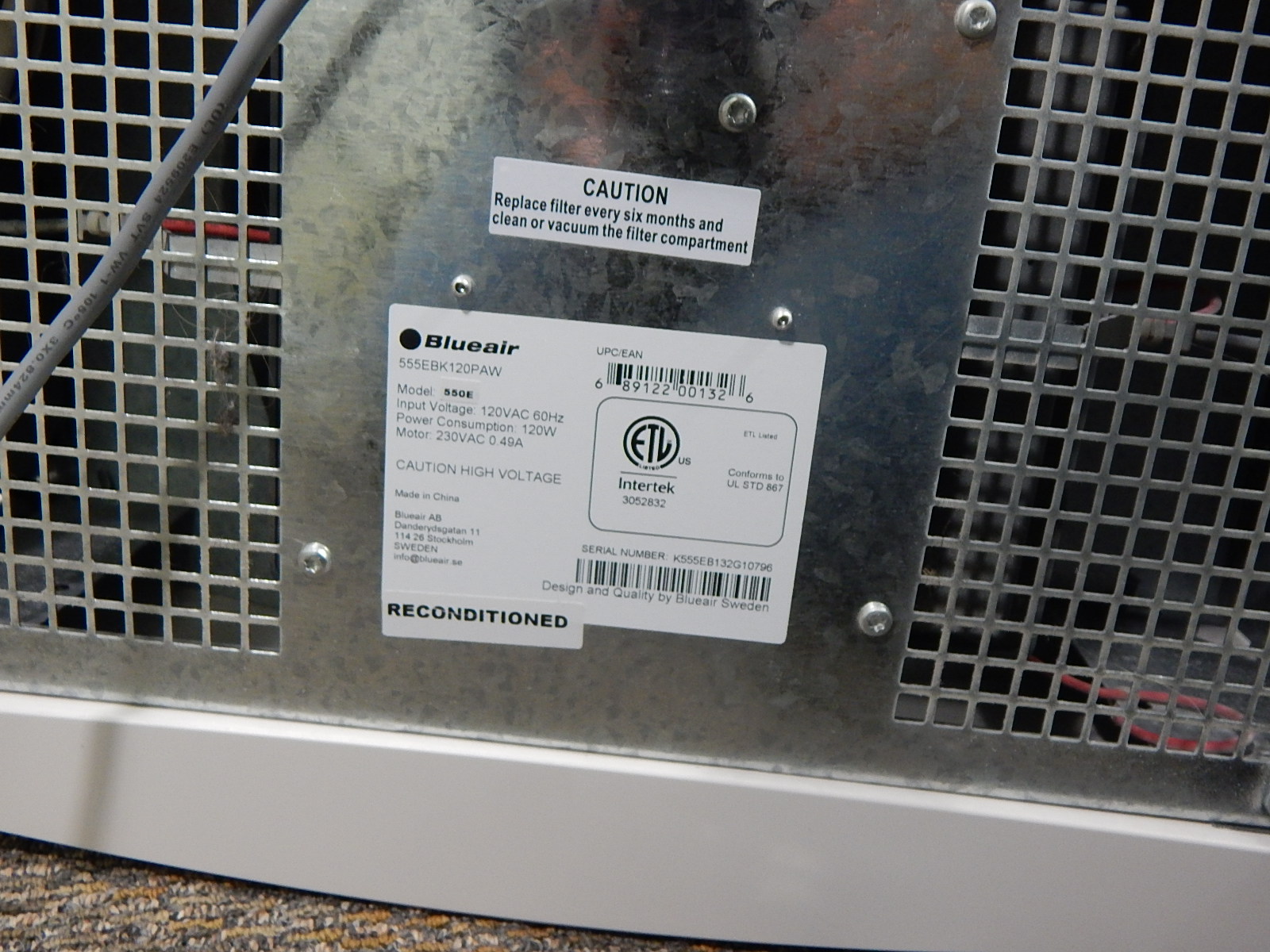 Blueair 550E HepaSilent Digital Air-Purification System