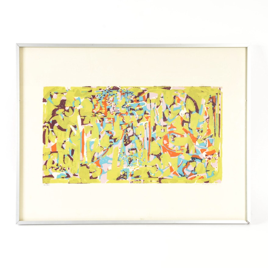 Marie Raymond (1908-1988) Abstract Modern Serigraph