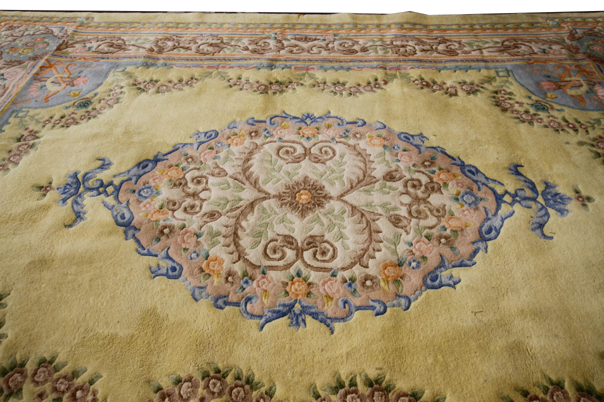Power Loomed Chinese Carved Area Rug