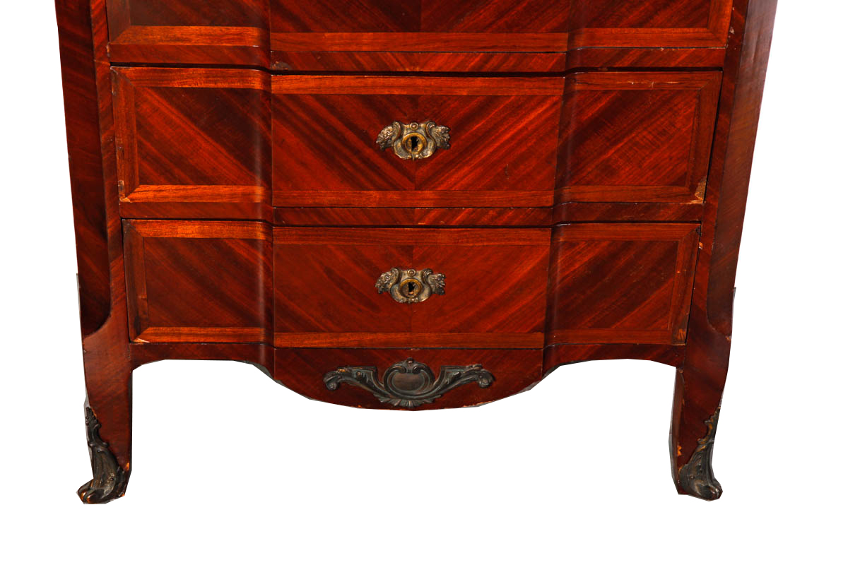 Vintage Louis XV Style Marble Top Lingerie Chest