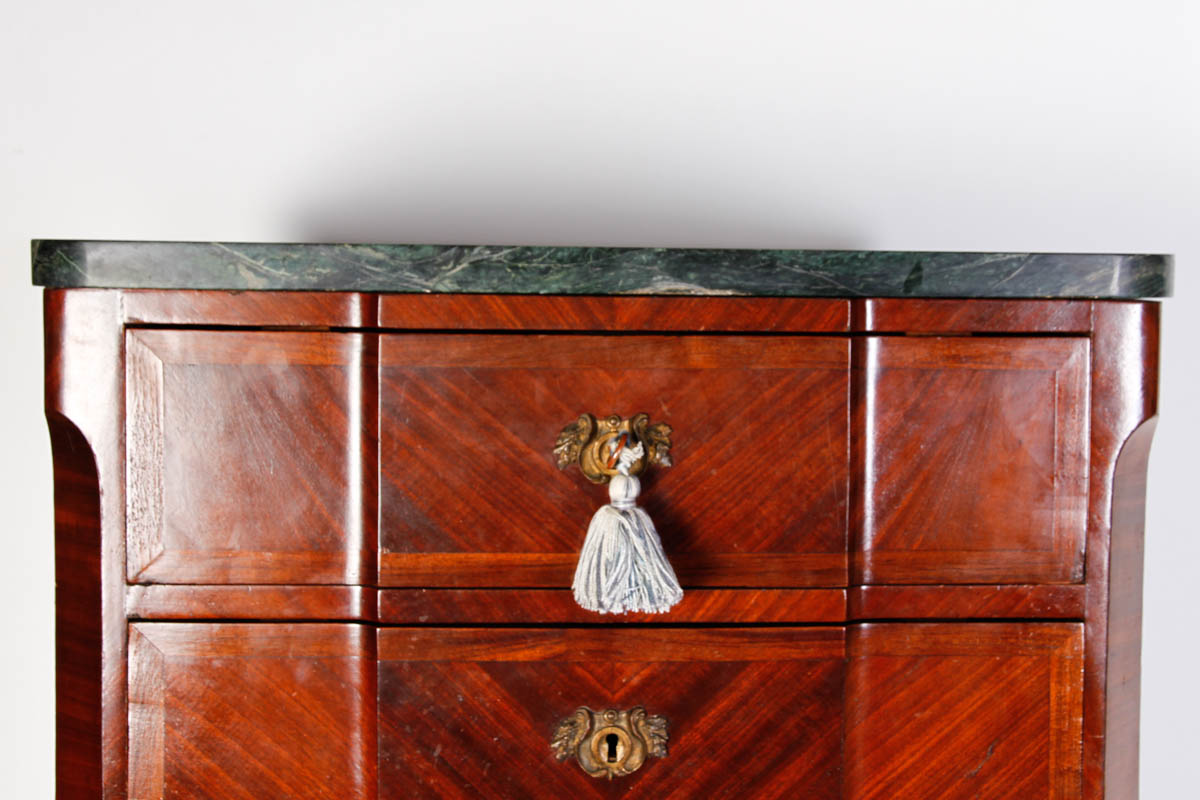 Vintage Louis XV Style Marble Top Lingerie Chest