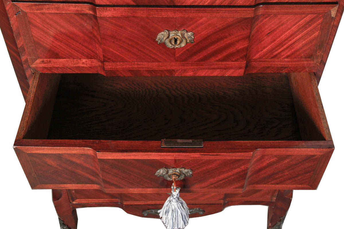 Vintage Louis XV Style Marble Top Lingerie Chest