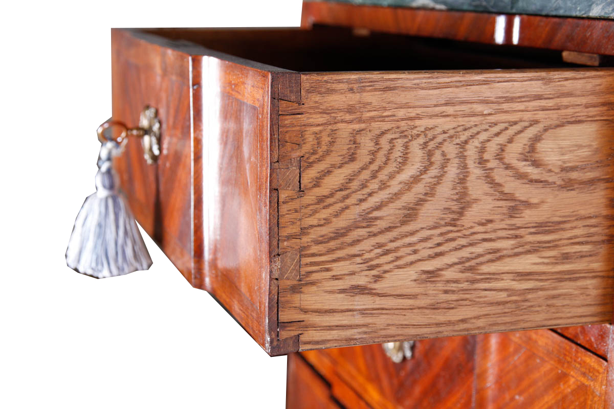 Vintage Louis XV Style Marble Top Lingerie Chest