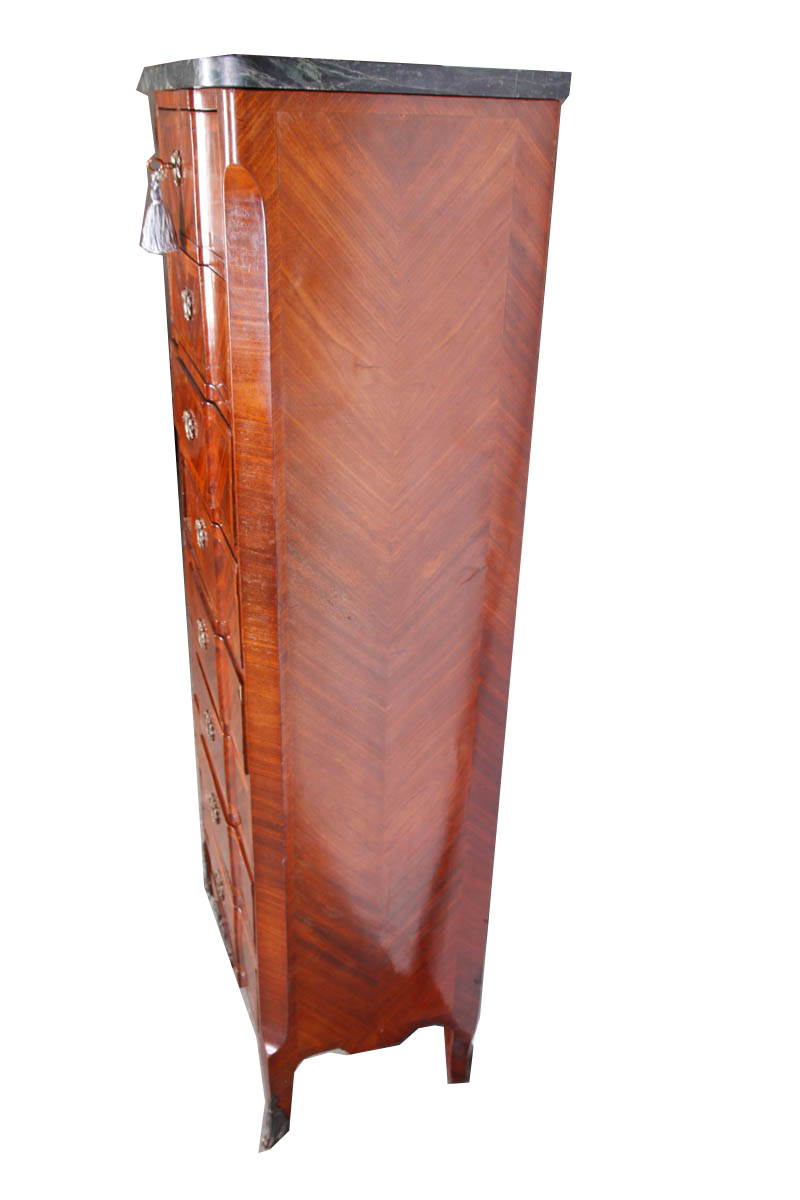 Vintage Louis XV Style Marble Top Lingerie Chest