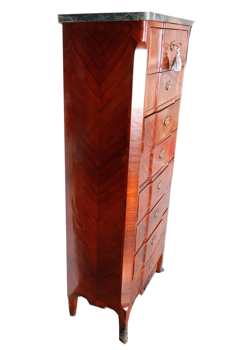 Vintage Louis XV Style Marble Top Lingerie Chest