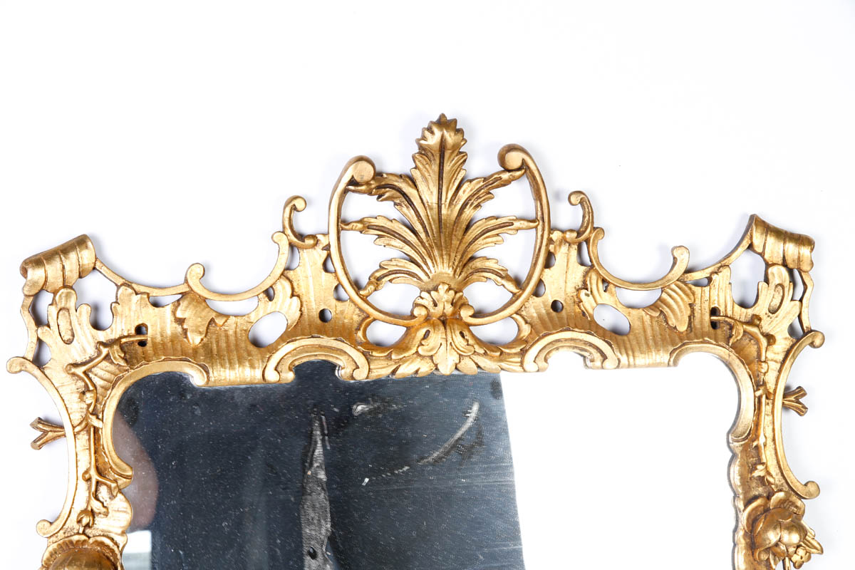 Vintage Rococo Style Gold Tone Mirror