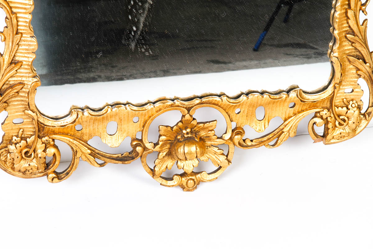 Vintage Rococo Style Gold Tone Mirror