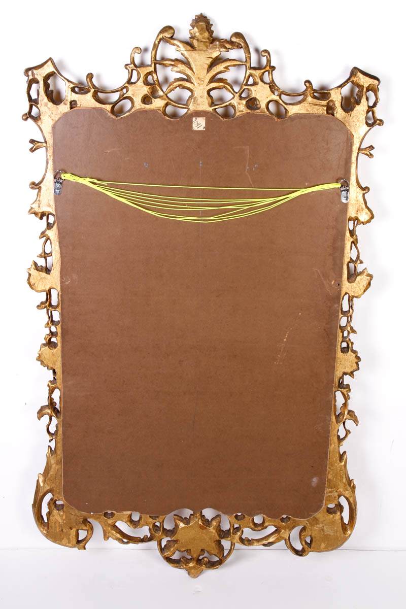 Vintage Rococo Style Gold Tone Mirror
