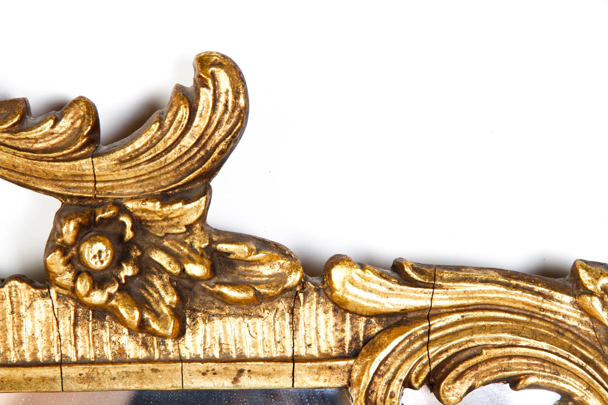 Vintage Rococo Style Gold Tone Mirror