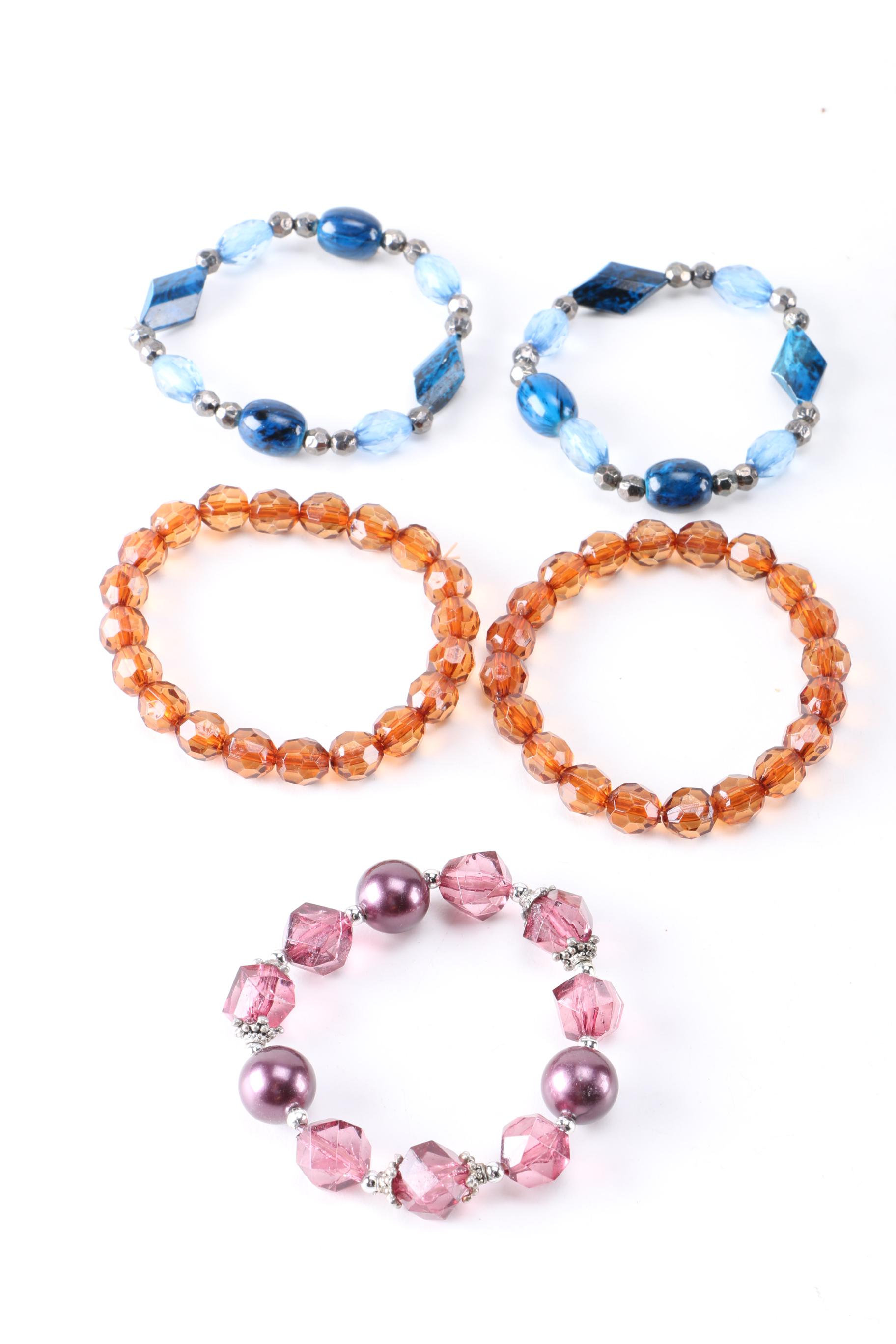 Beaded Costume Jewelry Including Tiger's Eye