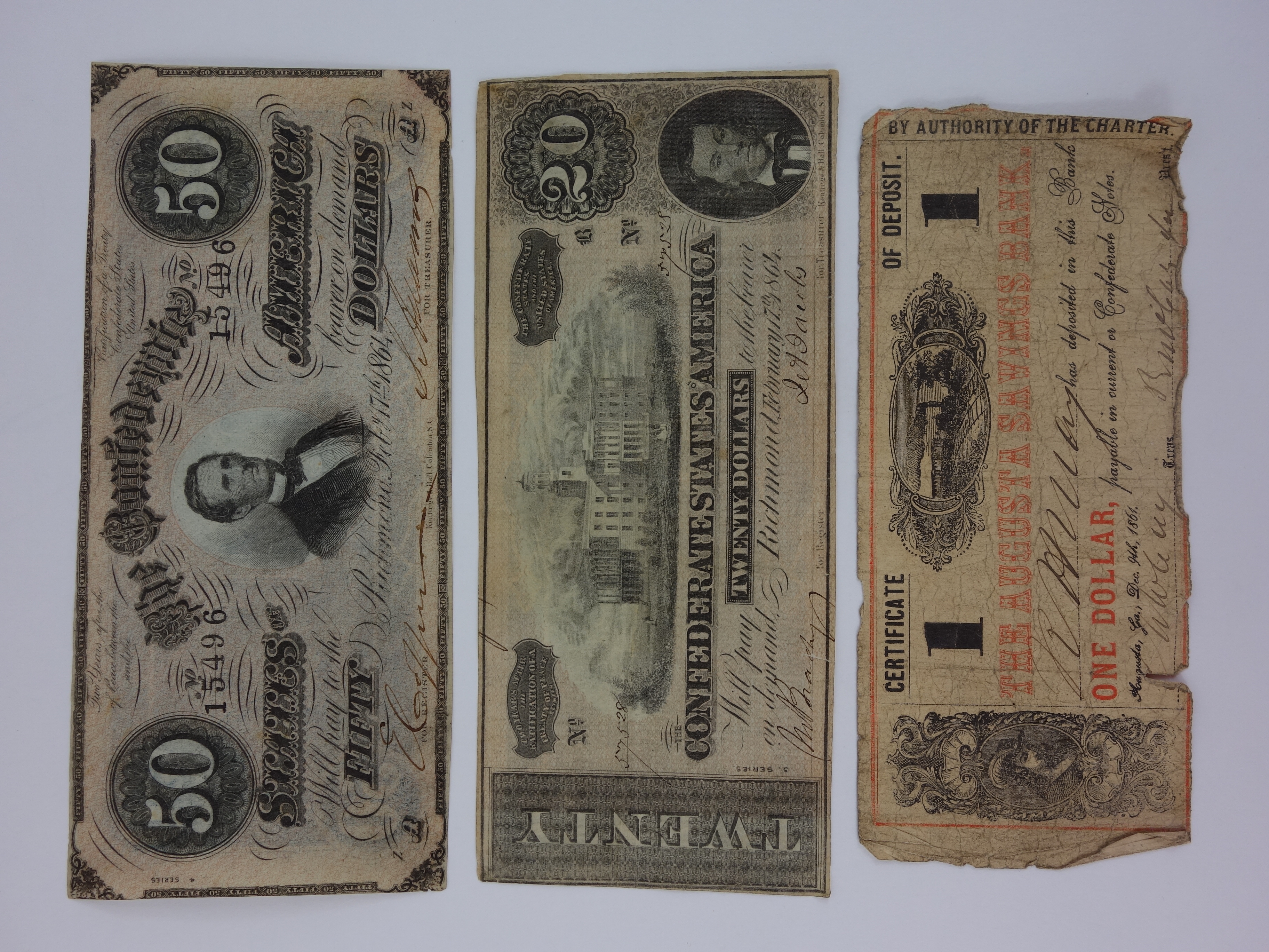 Collection of Confederate States of America Banknotes