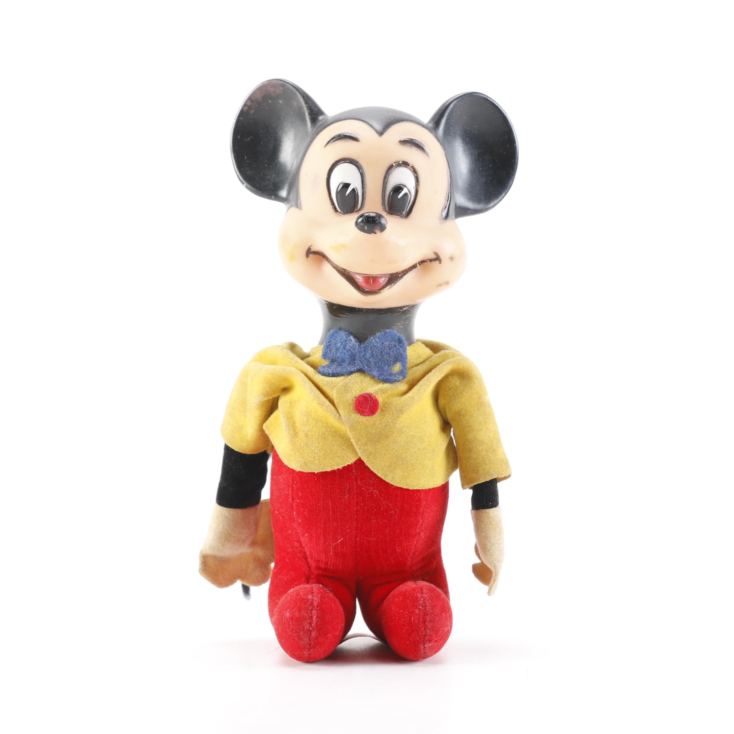 Vintage Mickey Mouse Wood Filled Toy