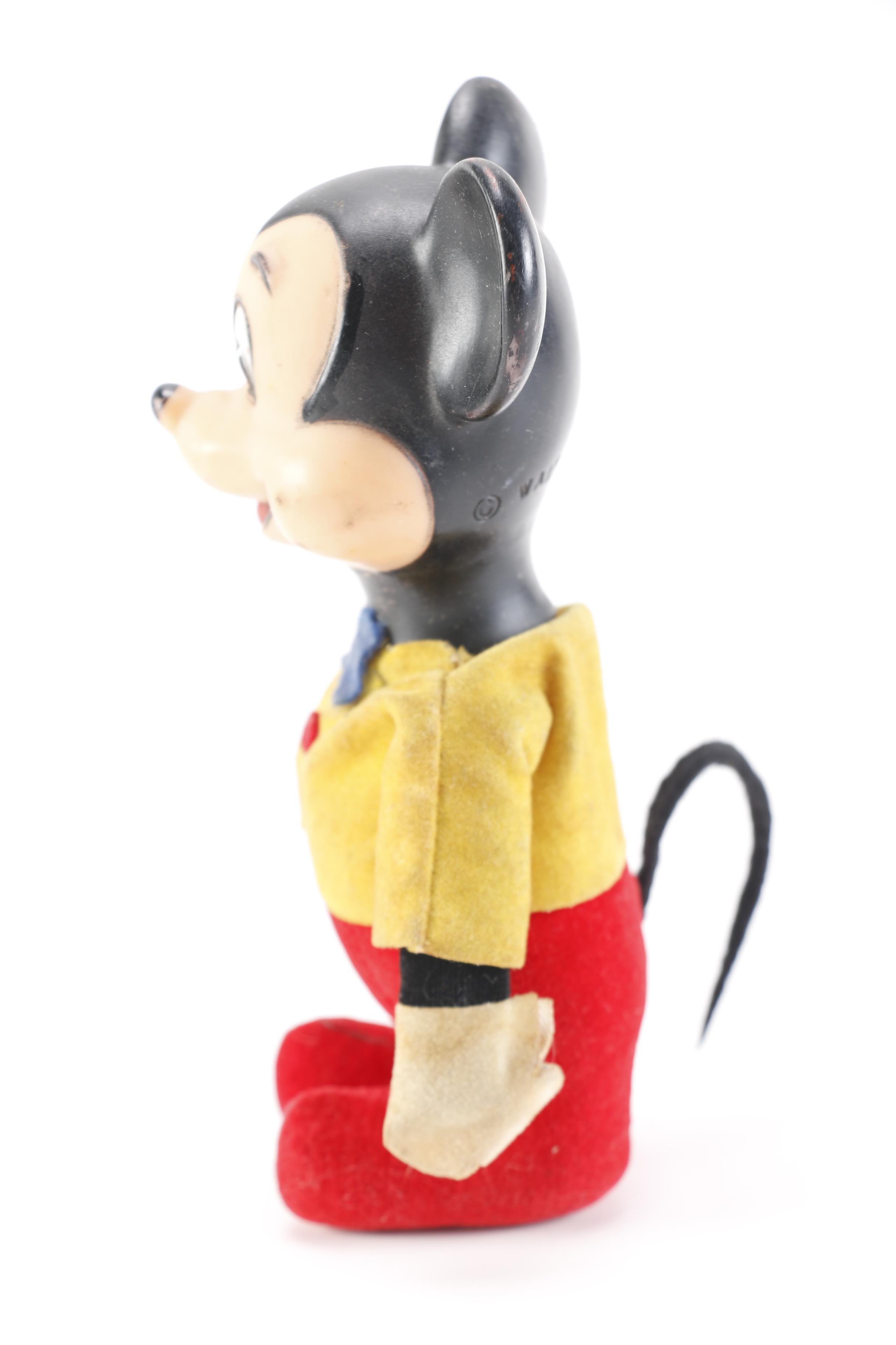 Vintage Mickey Mouse Wood Filled Toy