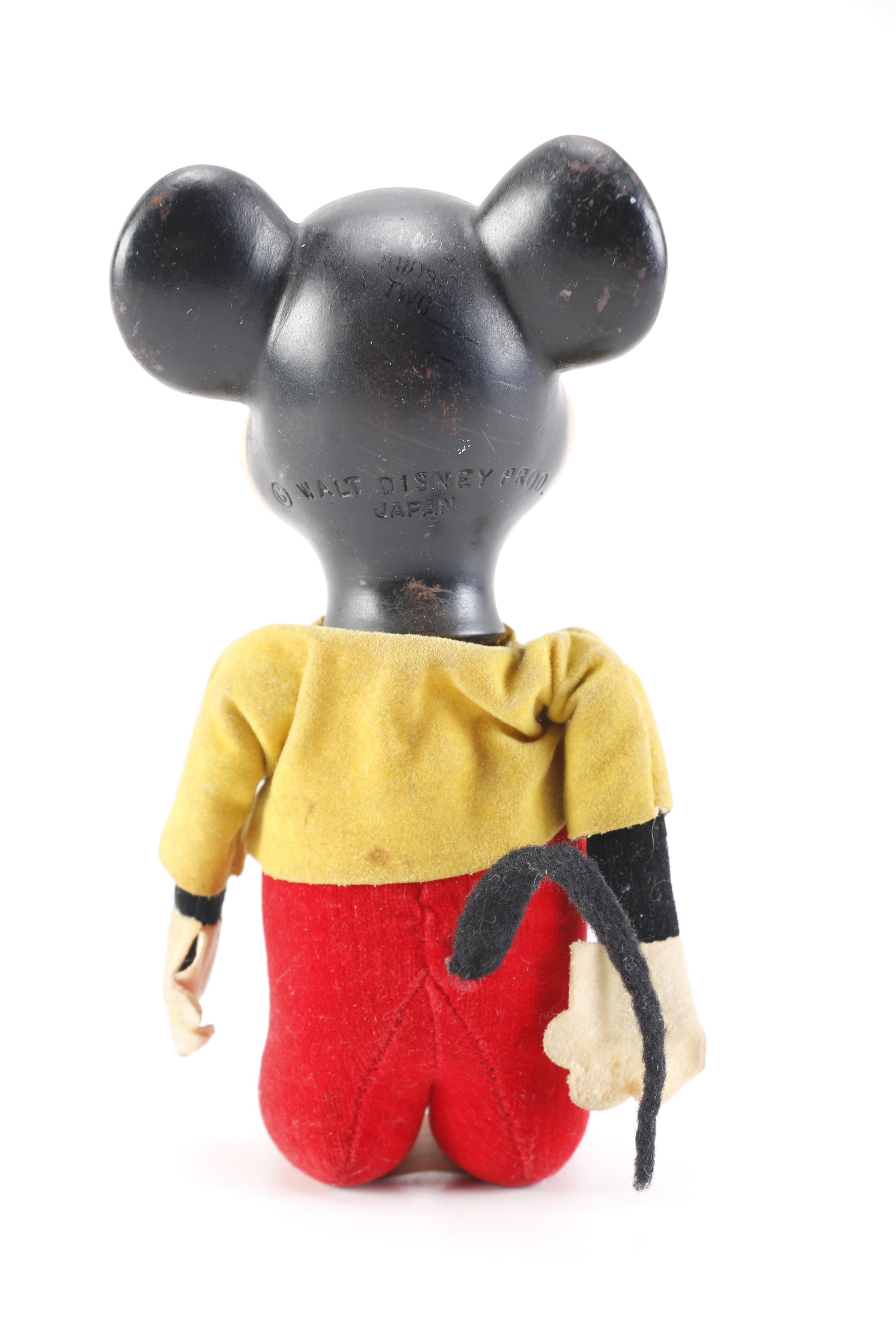 Vintage Mickey Mouse Wood Filled Toy